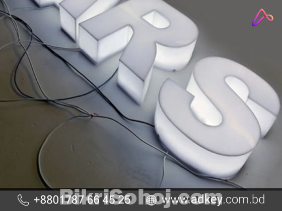 3D Letter Neon Light Board Advertising in Dhaka BD